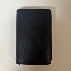 SIMPL Toggl Navy Blue Leather Pop Up Card Holder Minimalist Wallet